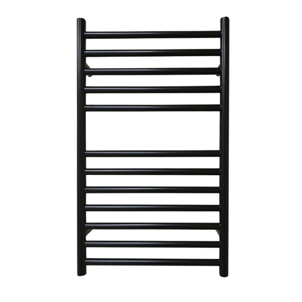 Cut out image of the The Sussex Range by JIS Ouse 700mm x 400mm Black Heated Towel Rail